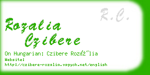 rozalia czibere business card